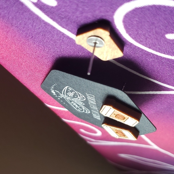 🎃☕ Pumpkin spice latte laser cut wood stud earrings - Picture 6 of 6